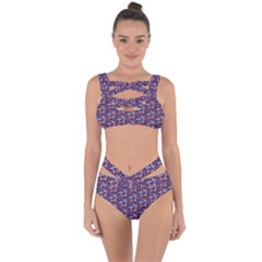 Trippy Cool Pattern Bandaged Up Bikini Set 