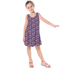 Trippy Cool Pattern Kids  Sleeveless Dress