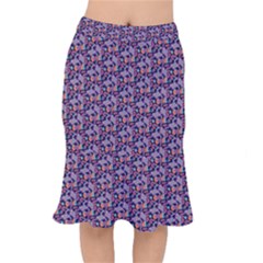 Trippy Cool Pattern Short Mermaid Skirt