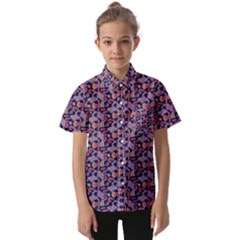 Trippy Cool Pattern Kids  Short Sleeve Shirt