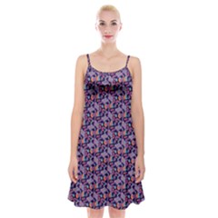 Trippy Cool Pattern Spaghetti Strap Velvet Dress