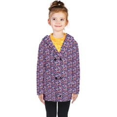 Trippy Cool Pattern Kids  Double Breasted Button Coat