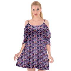 Trippy Cool Pattern Cutout Spaghetti Strap Chiffon Dress