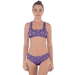 Trippy Cool Pattern Criss Cross Bikini Set