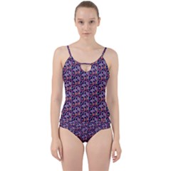 Trippy Cool Pattern Cut Out Top Tankini Set