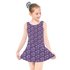 Trippy Cool Pattern Kids  Skater Dress Swimsuit