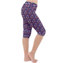 Trippy Cool Pattern Lightweight Velour Cropped Yoga Leggings View3