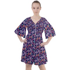 Trippy Cool Pattern Boho Button Up Dress