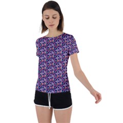 Trippy Cool Pattern Back Circle Cutout Sports T-shirt