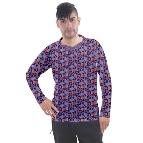 Trippy Cool Pattern Men s Pique Long Sleeve T-shirt by designsbymallika