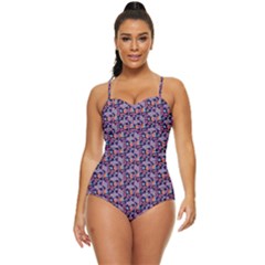 Trippy Cool Pattern Retro Full Coverage Swimsuit