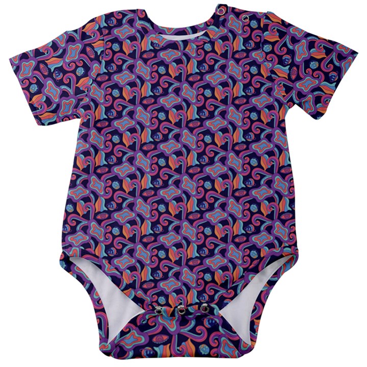 Trippy Cool Pattern Baby Short Sleeve Bodysuit