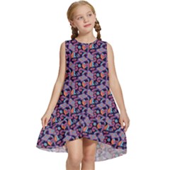 Trippy Cool Pattern Kids  Frill Swing Dress