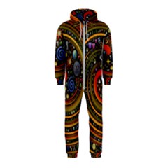 Swirl Vortex Emoji Cyclone Motion Art Hooded Jumpsuit (kids)