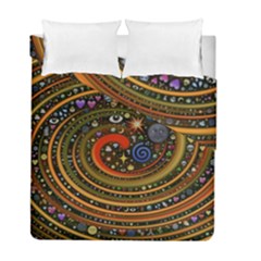 Swirl Vortex Emoji Cyclone Motion Art Duvet Cover Double Side (full/ Double Size) by Paksenen