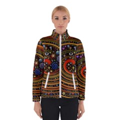 Swirl Vortex Emoji Cyclone Motion Art Women s Bomber Jacket