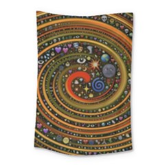 Swirl Vortex Emoji Cyclone Motion Art Small Tapestry by Paksenen