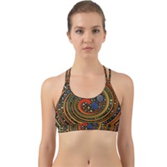 Swirl Vortex Emoji Cyclone Motion Art Back Web Sports Bra by Paksenen