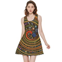 Swirl Vortex Emoji Cyclone Motion Art Inside Out Reversible Sleeveless Dress