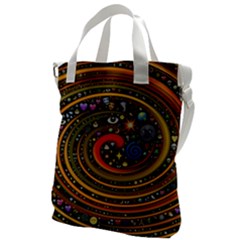 Swirl Vortex Emoji Cyclone Motion Art Canvas Messenger Bag