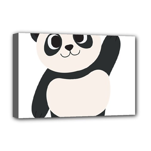 Hello Panda  Deluxe Canvas 18  X 12  (stretched)