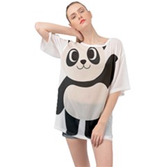 Hello Panda  Oversized Chiffon Top by MyNewStor