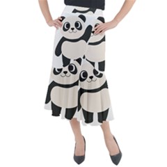 Hello Panda  Midi Mermaid Skirt
