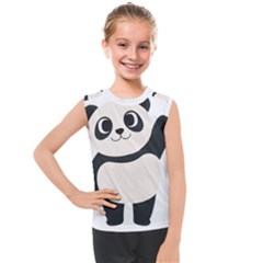 Hello Panda  Kids  Mesh Tank Top by MyNewStor