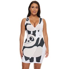 Hello Panda  Draped Bodycon Dress