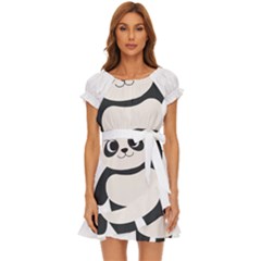 Hello Panda  Puff Sleeve Frill Dress by MyNewStor