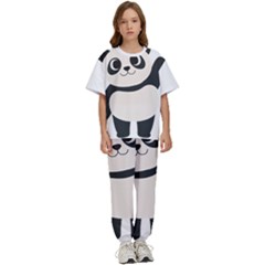 Hello Panda  Kids  T-shirt And Pants Sports Set by MyNewStor