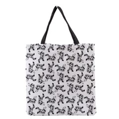 Erotic Pants Motif Black And White Graphic Pattern Black Backgrond Grocery Tote Bag by dflcprintsclothing