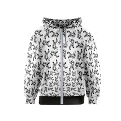 Erotic Pants Motif Black And White Graphic Pattern Black Backgrond Kids  Zipper Hoodie by dflcprintsclothing