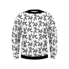 Erotic Pants Motif Black And White Graphic Pattern Black Backgrond Kids  Sweatshirt