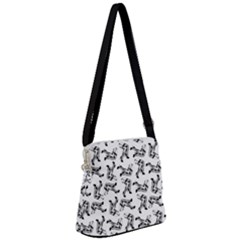 Erotic Pants Motif Black And White Graphic Pattern Black Backgrond Zipper Messenger Bag