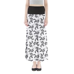 Erotic Pants Motif Black And White Graphic Pattern Black Backgrond Full Length Maxi Skirt by dflcprintsclothing