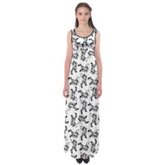 Erotic Pants Motif Black And White Graphic Pattern Black Backgrond Empire Waist Maxi Dress by dflcprintsclothing