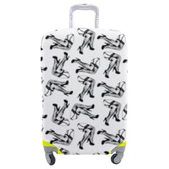 Erotic Pants Motif Black And White Graphic Pattern Black Backgrond Luggage Cover (medium)