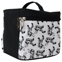 Erotic Pants Motif Black And White Graphic Pattern Black Backgrond Make Up Travel Bag (big) by dflcprintsclothing
