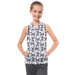 Erotic Pants Motif Black And White Graphic Pattern Black Backgrond Kids  Sleeveless Hoodie by dflcprintsclothing