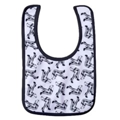 Erotic Pants Motif Black And White Graphic Pattern Black Backgrond Baby Bib