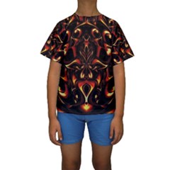 Year Of The Dragon Kids  Short Sleeve Swimwear