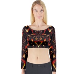 Year Of The Dragon Long Sleeve Crop Top by MRNStudios