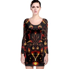 Year Of The Dragon Long Sleeve Bodycon Dress