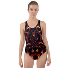 Year Of The Dragon Cut-out Back One Piece Swimsuit