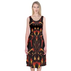 Year Of The Dragon Midi Sleeveless Dress