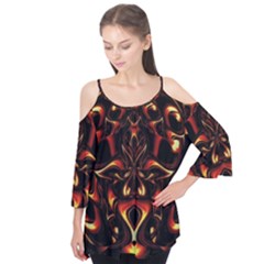 Year Of The Dragon Flutter Sleeve T-shirt 