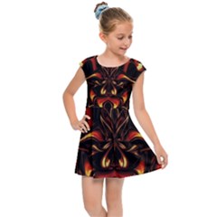 Year Of The Dragon Kids  Cap Sleeve Dress