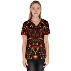 Year Of The Dragon Women s V-neck Scrub Top