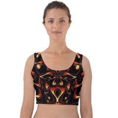 Year Of The Dragon Velvet Crop Top